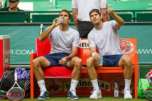 Tommy Haas und Roger Federer