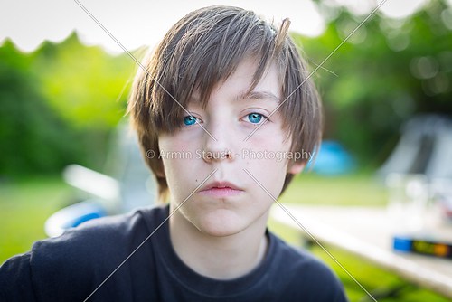 portrait of a teenage boy, self confident