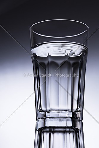 simple water-glass with light surface