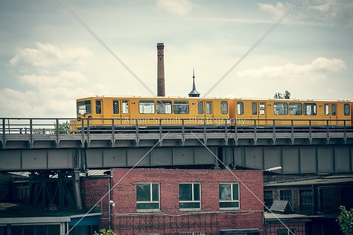 vintage shoot of the yellow berlin subway