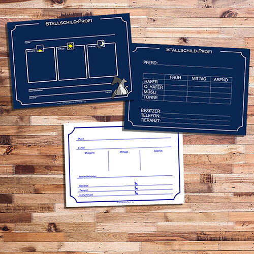 Boxenschilder Futterplan Kategoriebild