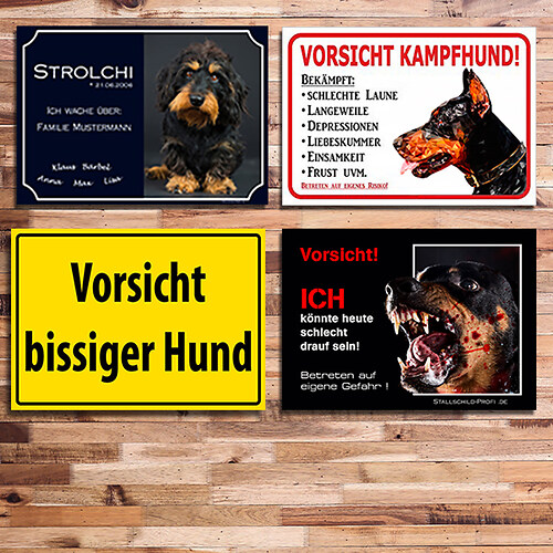 Hundeschilder Kategoriebild