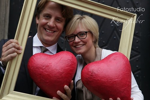 Spaßbilder mit den Hochzeitsgästen