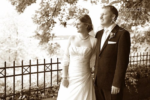 Brautpaar Schwarz-Weiss