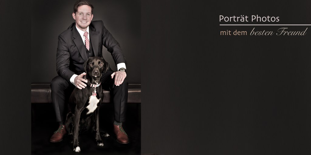 | Porträt Foto mit Hund | individuelle Porträtfotografie in Münster