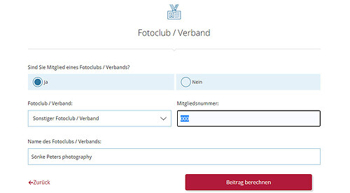 Fotoclub - Ausfüllhilfe