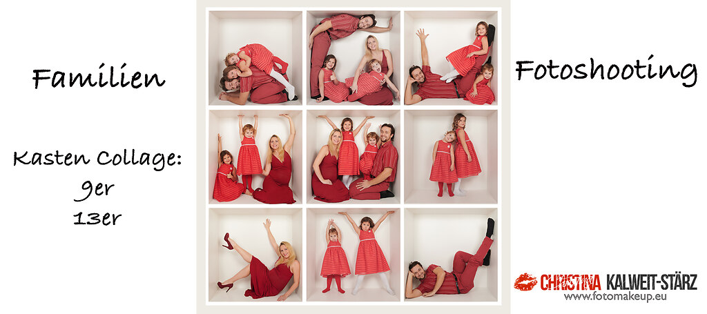 Kasten Collage rot