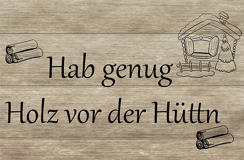 FotopropsHolz vor der Hüttn