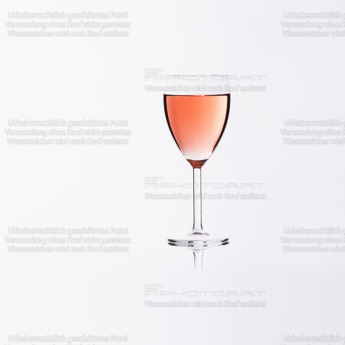 Roseweinglas - quadratisch