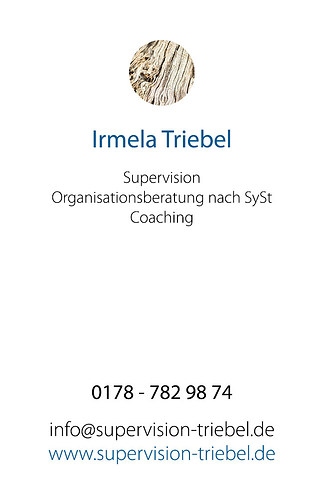 Supervision Triebel | Visitenkarte (Rückseite)