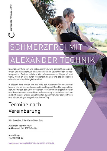 Grafik formstücke | Alexander Technik | Plakat A3