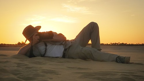 Beim Arbeiten in Ägypten