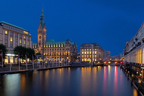 Hamburg - Rathaus Alsterarkaden 3x2