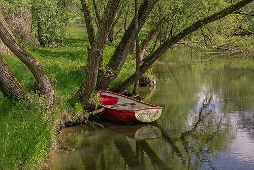 Ruderboot auf der Schwalm