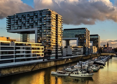 Kranhäuser vom Rheinauhafen - Abendlicht A2
