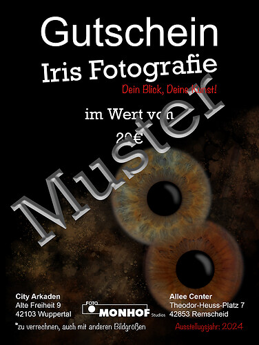 Gutschein Irisfotografie__€