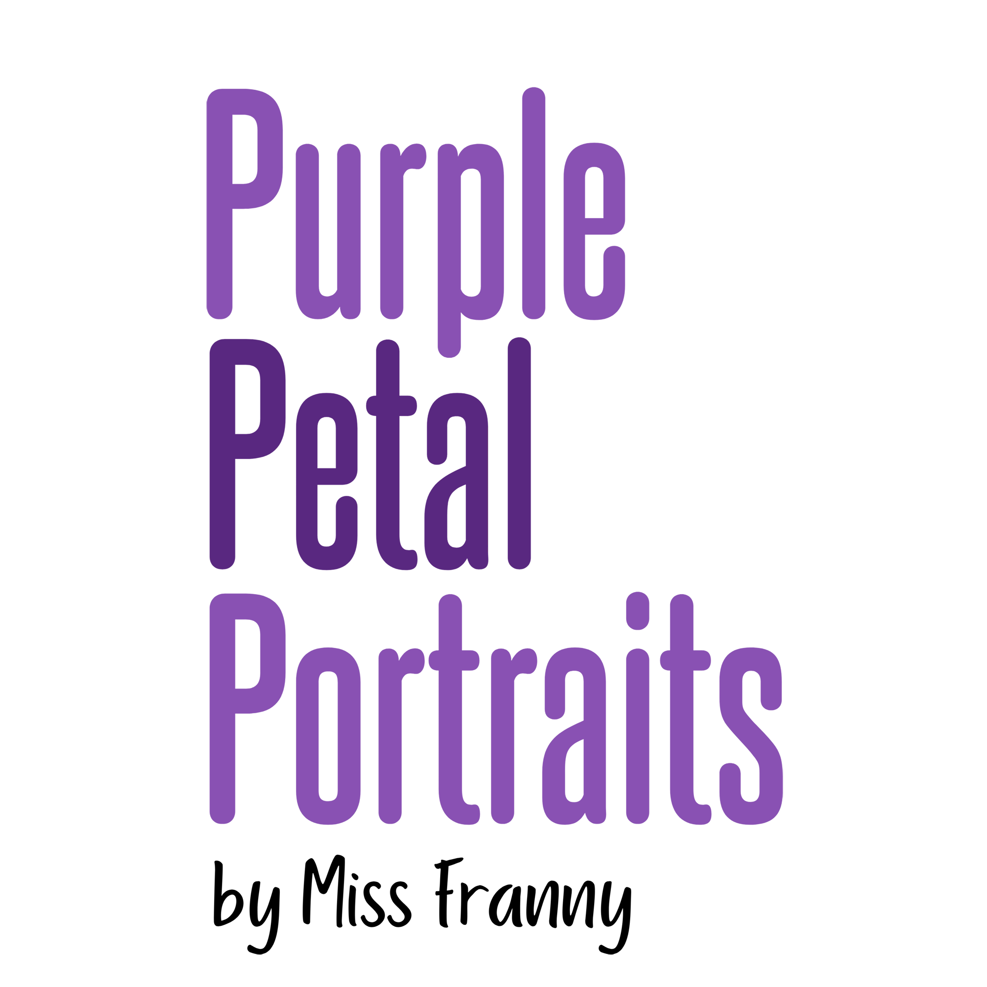 Purple Petal Portraits by Miss Franny