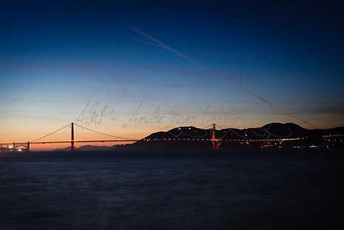 San Francisco - Golden Gate Bridge im Sonnenuntergang