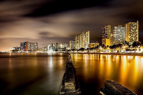 Oahu - Honolulu - Waikiki Beach - Skyline