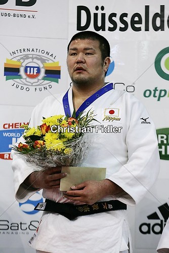 Grand Prix February 2013 Victory Ceremony +100kg Masaru Momose (JPN) 01