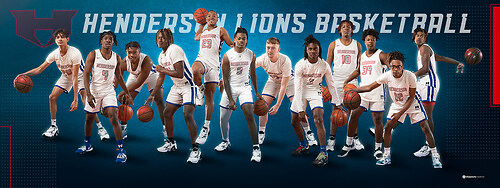 Henderson Lions Basketball Team Poster