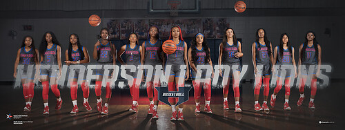 Henderson Lady Lions Basketball Team Poster