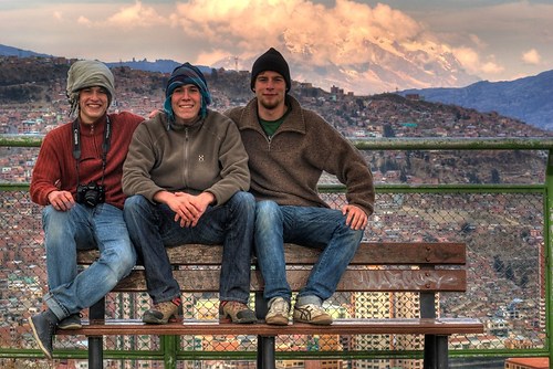 Benjo, Maddin, Vincent und heiliger Illimani