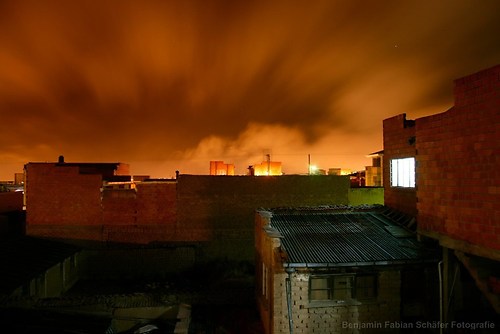 Blick auf dem "WG"-Flurfenster meiner Mitfreiwilligen und mir in El Alto