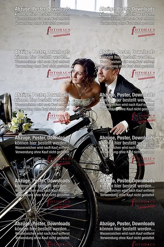 Brautpaar Motorrad