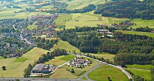 Luftaufnahmen Bernau für Bildband (S-80 Bernau Gewerbegebiet Autobahn+Hitzelsberg)