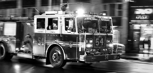Wandbild Feuerwehr New York Manhattan